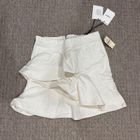 Isabel marant white denim coati skirt 34 - Picture 5 of 5